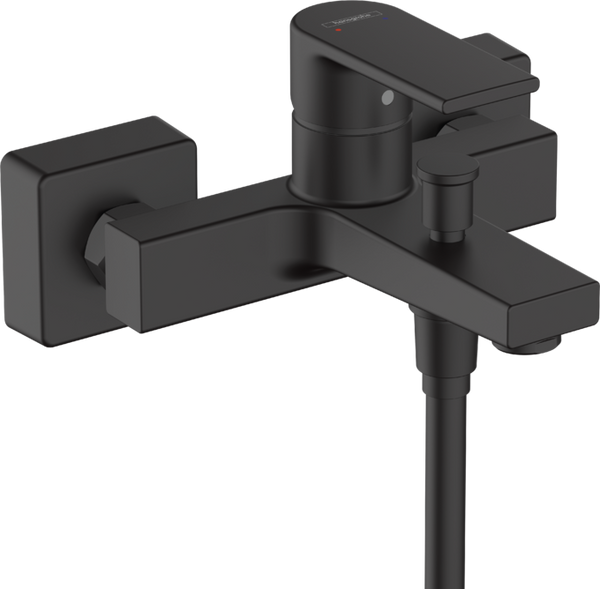 HANSGROHE Vernis Shape Mezcladora Expuesta de Ducha con Pico de Bañera y Transferencia Negro Mate