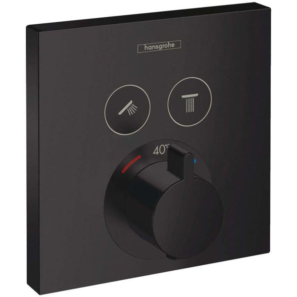 HANSGROHE termostato gran caudal ShowerSelect 2 consumidor negro mate