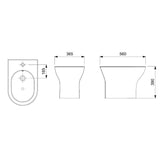 ROCA NEXO Bide con Ducha Negro Mate