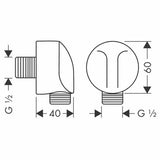 HANSGROHE FixFit Toma de Agua Circulo Negro Mate
