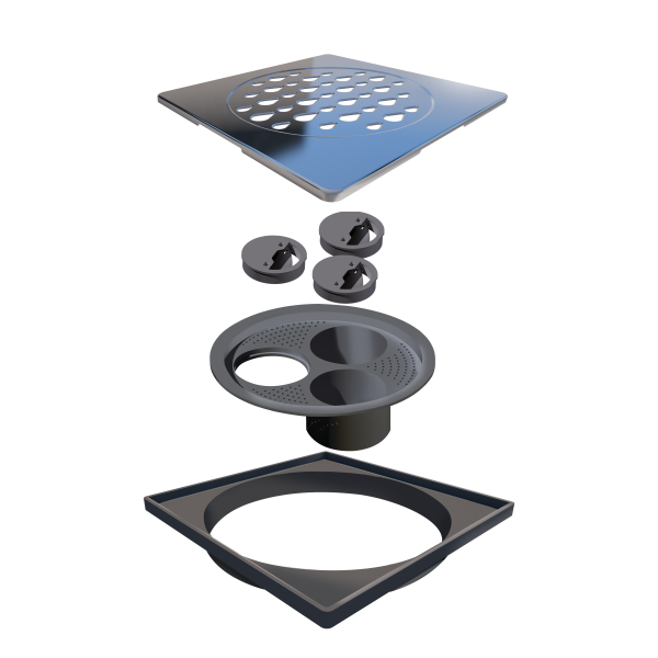 Rejilla NOVII  Cuadrada Tapa Pulida 15x15 cm