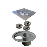 Rejilla Square Tapa Acero Inox 10x10 cm