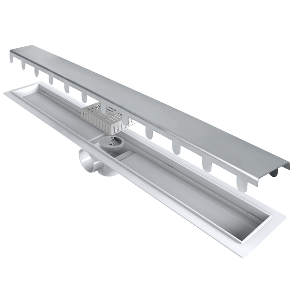 Rejilla Smart con Sifón Tapa Acero Inox 60 cm