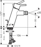HANSGROHE Talis Monomando Bidé