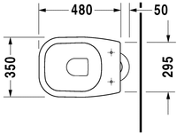 DURAVIT DCODE Inodoro Pie 540 para Cisterna Empotrada